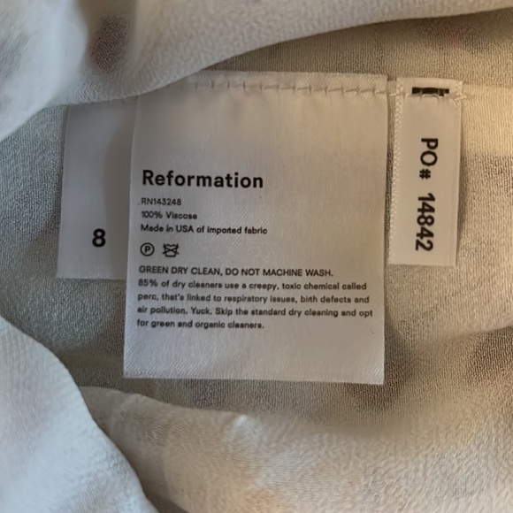 Reformation Genie Midi Dress Marion Rose Size 8 - Picture 10 of 15